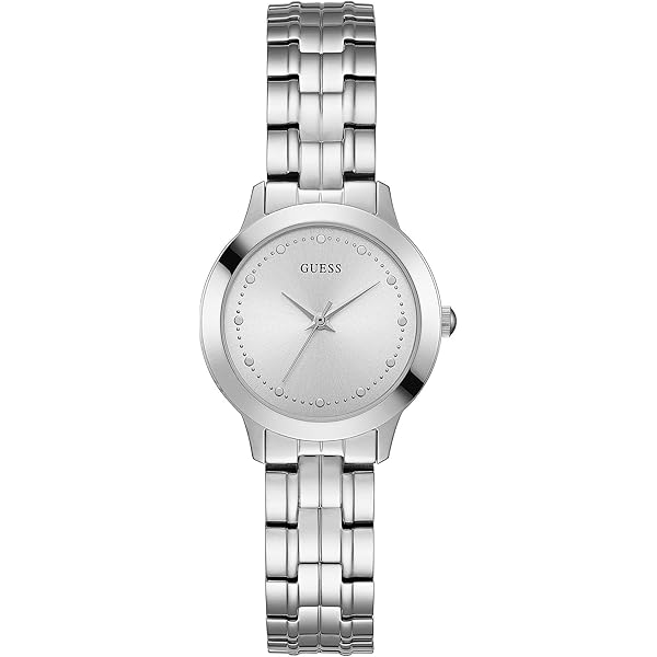 GUESS 30 mm Crystal Bangle Watch, Zilver, One Size, Geel goud, GW0022L2
