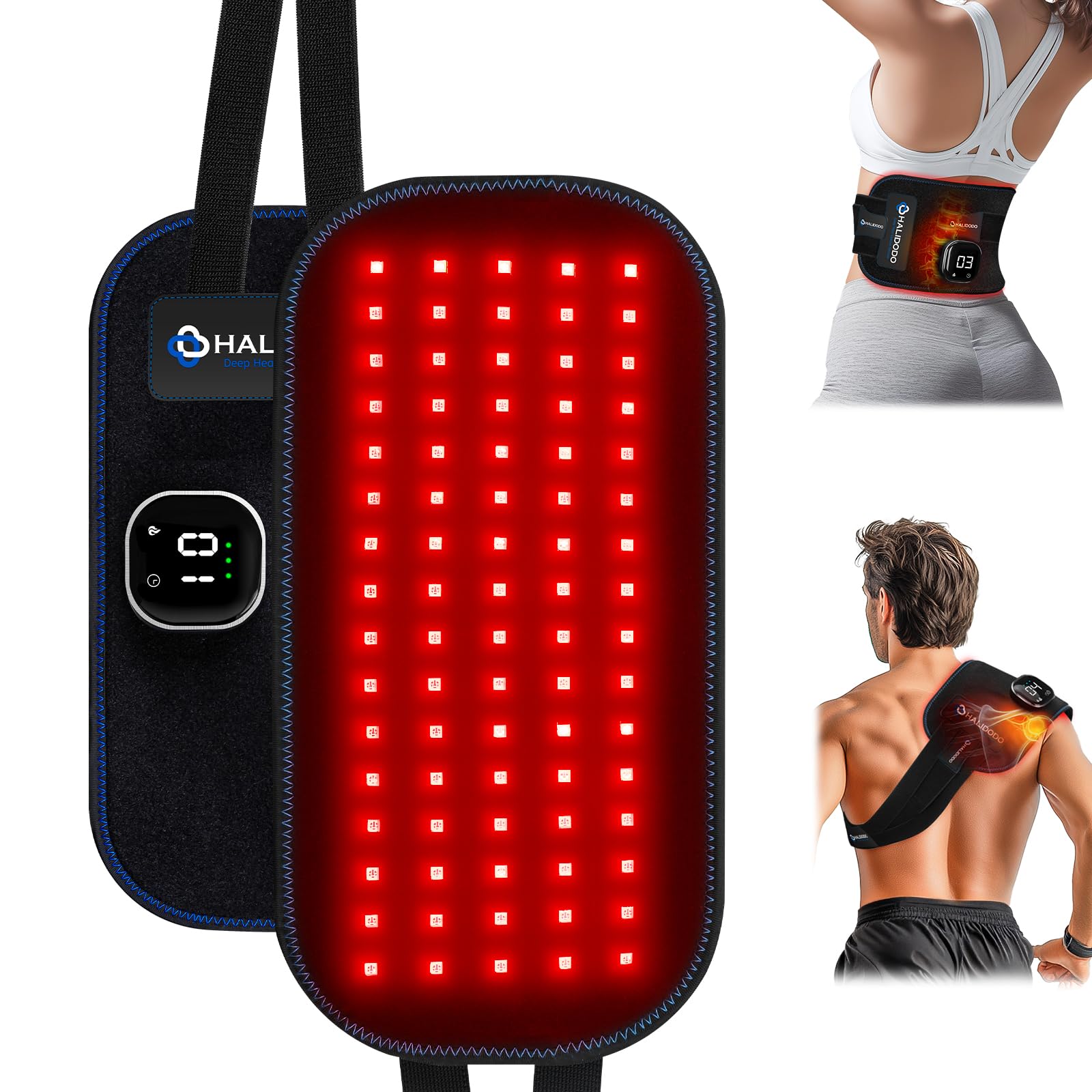 Photo 1 of Red Light Therapy for Body, 5 Modes 3000mAh Cord-Free Controller, 15"x7.1" Infrared Light Pad with 3-in-1 LED Bead 660nm & 850nm for Back Waist Shoulder Knee Leg Muscle