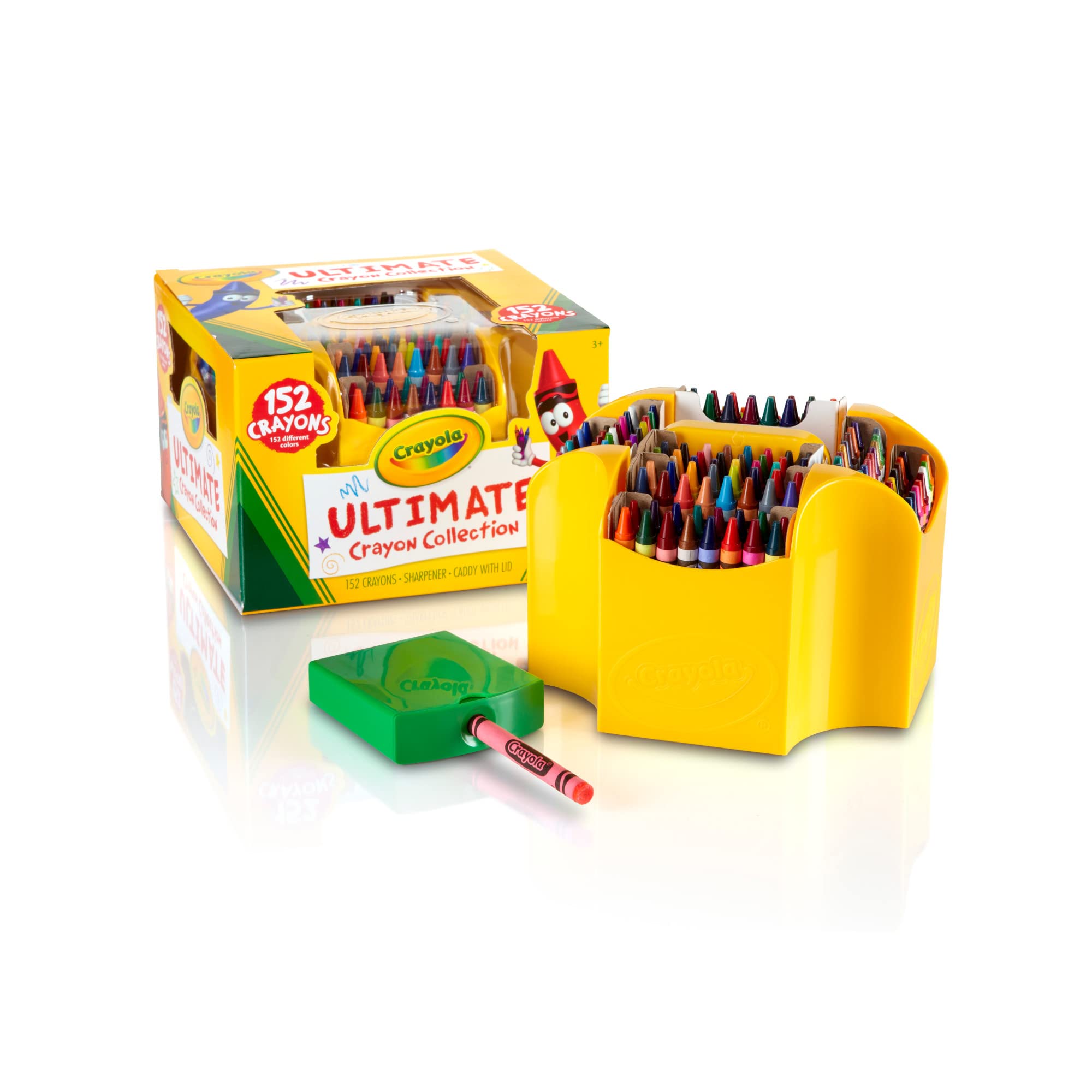 Crayola Ultimate Crayon Caddy with Lid and Sharpener, 152 Crayons (520030)