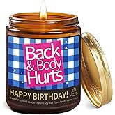 Fywelixc Happy Birthday Candle, Birthday Gifts for Women, Men, Mom, Dad, Sister, Friend, Perfect for 30th, 40th, 50th, 60th Birthdays, Natural Soy Wax Candle with Long-Lasting Lavender Fragrance