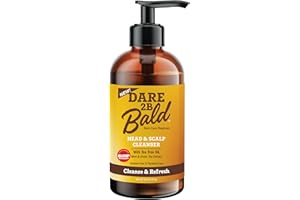 DARE TO BE BALD high time Dare 2B Bald Head & Scalp Cleanser | Bald Head Moisturizer for Men | Bald Head Care Regimen | with Tea Tree Oil, Mint & Green Tea Extract - 8 FL OZ