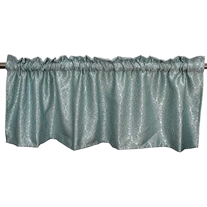 Wubodti Valance For Kitchen Small Windows Blackout Room Darkening Tier Drapes Aqua Thermal Insulated Window Treatments Curtain Valance For Bedroom