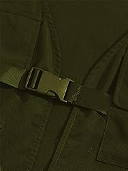 Verdusa Men's Sleeveless Letter Patched Buckle
