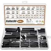 248 Pcs SAE Roll Pin Assortment Set Steel Split Expansion Pin 10 Sizes 1/16 5/64 3/32 1/8 5/32 3/16 7/32 1/4 5/16 3/8 Inch for Automotive Repair Machinery Home