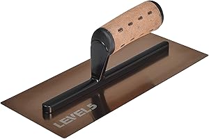 Drywall Hand Trowel, 11.5-Inches, Flat Blade - LEVEL5 | Pro-Grade | Triple-Hardened Stainless Steel Construction | High-Impac