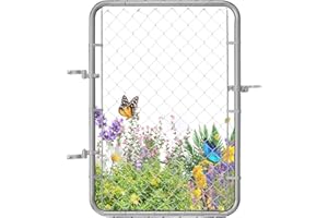 VEVOR Chain Link Fence Gate, 32 x 46 in, Adjustable Chain Link Fence Panel, Fit 2-6 ft (W) x 4 ft (H) Garden Fence Gate Opening, Rust-Resistant Galvanized Fencing Gate for Farm Posts Not Included
