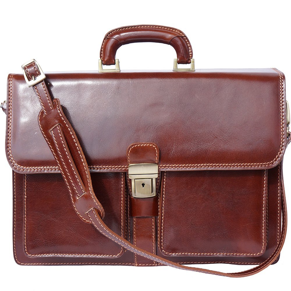 Leather Briefcase 2 Compartments 7604 Cheap Luggage03 Store