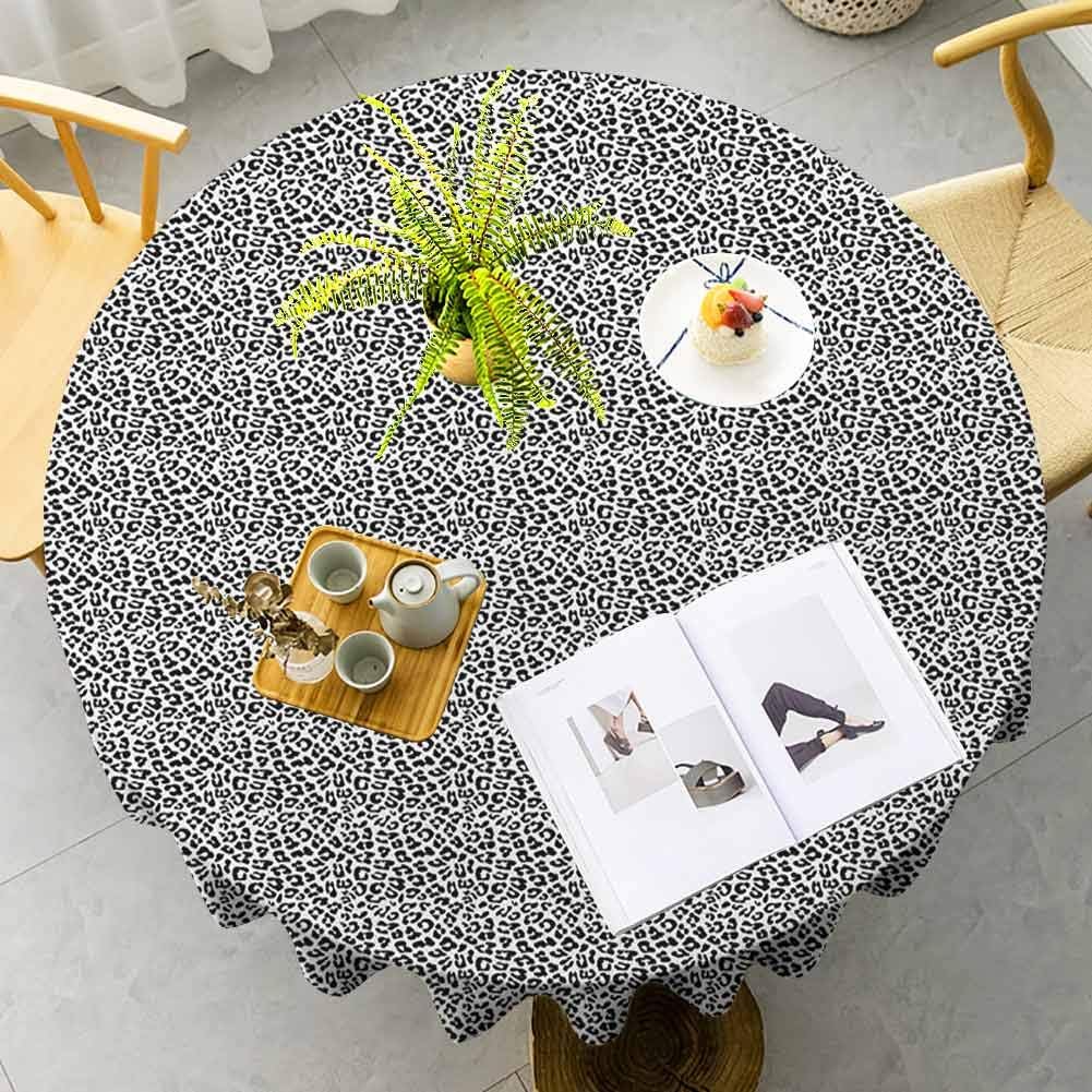 Elxmzwlob Leopard Print Tablecloth,70" Round Tablecloths Outdoor
