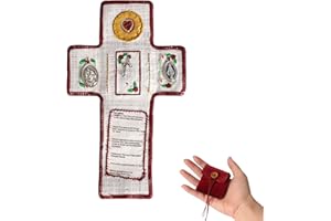 Handmade Catholic Pocket Shrine with Built-in Silver Cross - Travel Altars, Spiritual Shelters and Meaningful Christian Gifts