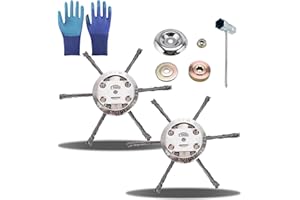 CETZORK Universal Steel Wire Trimmer Head, 2025 Upgrade String Trimmer Replacement Head, 6/7/8/9in Steel Wire Rotary Brush Cutter Trimmer Head, Weed Eater Adapter with Tool (2, 6in-5.5mm - 6 Heads)