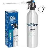 FIRSTINFO 620 mL Aluminum Refillable Pressure Fluid Spray Can, 140 PSI | Aerosol, 2-way jet/mist nozzle, Thickened canister, Universal valve stem, Lube &amp; rust prevention, Taiwan patent