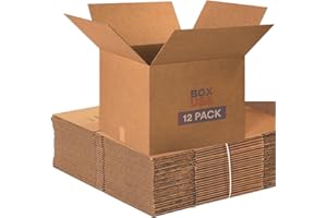BOX USA Moving Boxes Large 20"L x 20"W x 15"H, 12-Pack - Corrugated Cardboard Box for Packing, Shipping and Storage