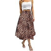 Abaadlw Maxi Skirts for Women with Pockets Long Midi Length Casual Skirt for Beach Party Holiday
