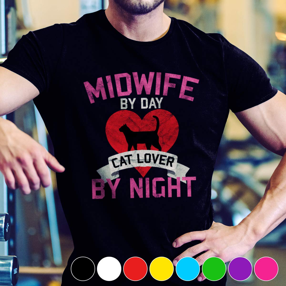 Wine Midwife By Day Cat Lover By Night That So Good T Shirt