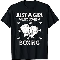 Amazon.com: Just a Girl Who Loves Boxing Girls Boxing T-Shirt