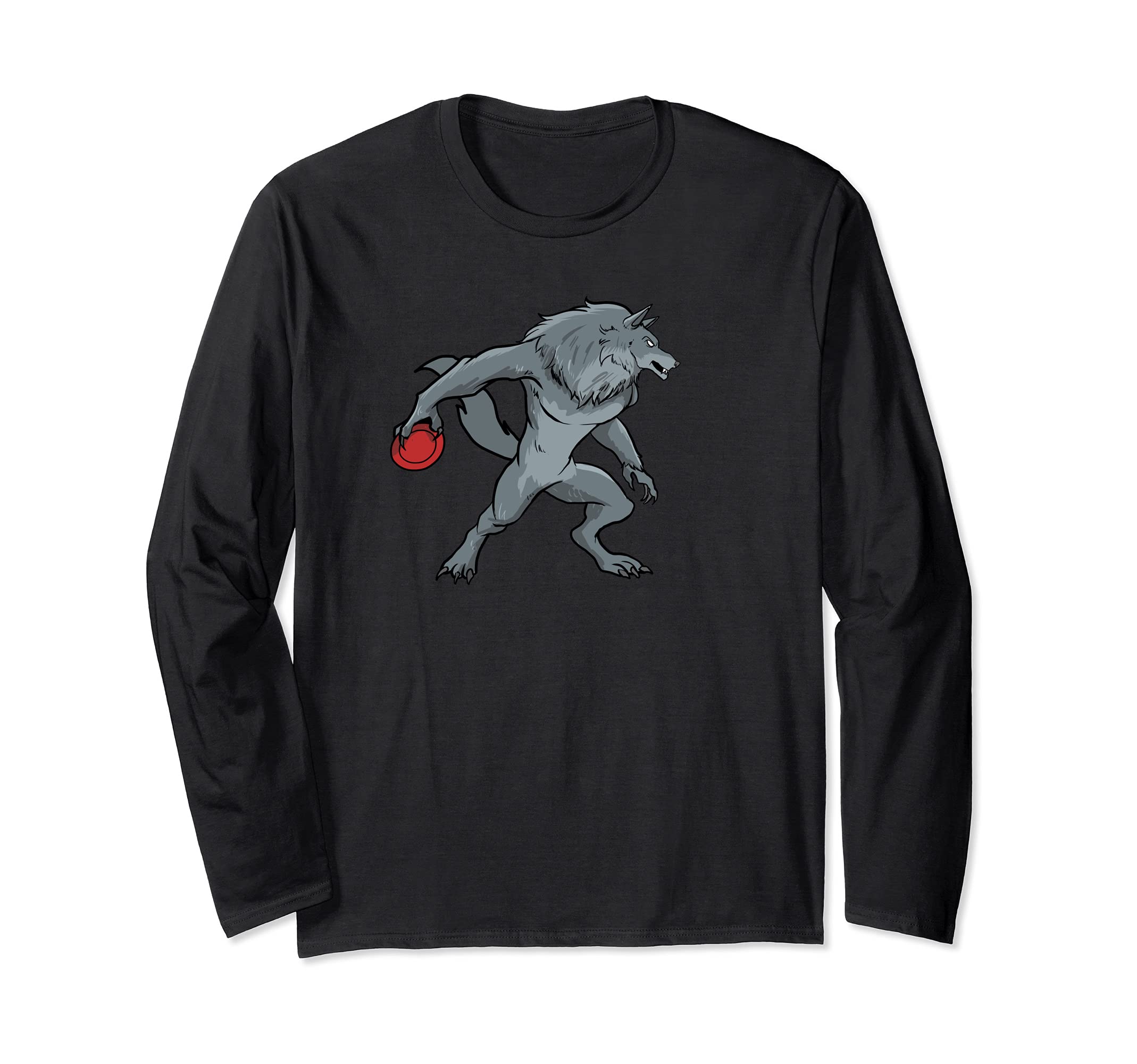 Disc Golf Wolf - Frolf Frisbee Golf Long Sleeve T-Shirt