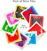 Art3d Liquid Motion Floor Tiles Sensory Play Mat 9pk 12x12 Kids Playroom Dance view 4