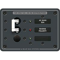 Blue Sea Systems 8029 Panel AC Toggle/1 Blank Traditional Metal Panel - AC Main + 1 Positions