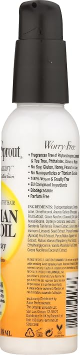 Original Sprout Tahitian Hair Oil 118ml Protects Color Smooths Frizz Detangles view 6