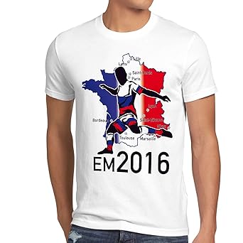 style3 EM 2016 Russland Fan Herren T-Shirt Frankreich alle Spielorte Russia