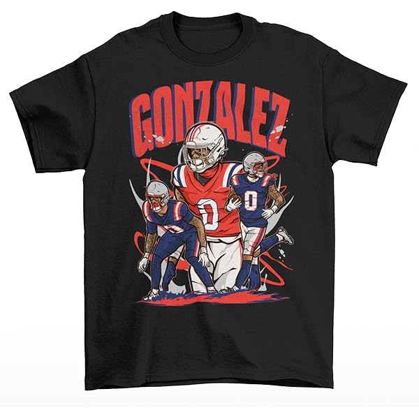 Amazon.com: DTGVirgil Navy New England Christian Gonzalez Bootleg