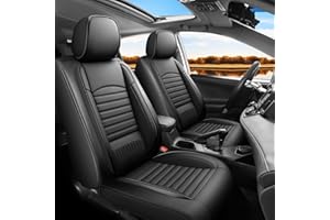 Kaomim Car seat Covers Compatible with Toyota RAV4 2013 2014 2015 2016 2017 2018 SE,LE,XLE, Premium,Limited,Adventure,Leather Seat Protector Replacement,Waterproof Faux Leather(Full Set,Black)