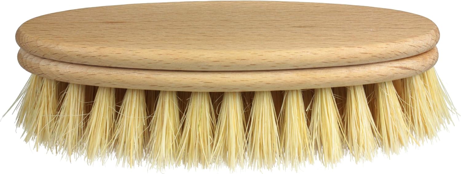 Scrub brush. Body brush. Natural bristles in tampico. Excellent for