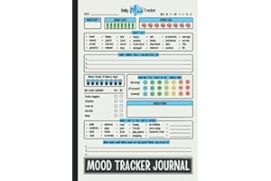 Mood Tracker Journal: Daily Mental Health & Wellness Diary With Prompts For Relieving Anxiety, Borderline Personality Disorde