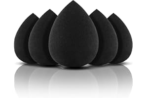 Aesthetica Cosmetics Beauty Sponge Blender - Latex Free and Vegan Makeup Sponge Blender - For Powder, Cream or Liquid Application (5 Pack)