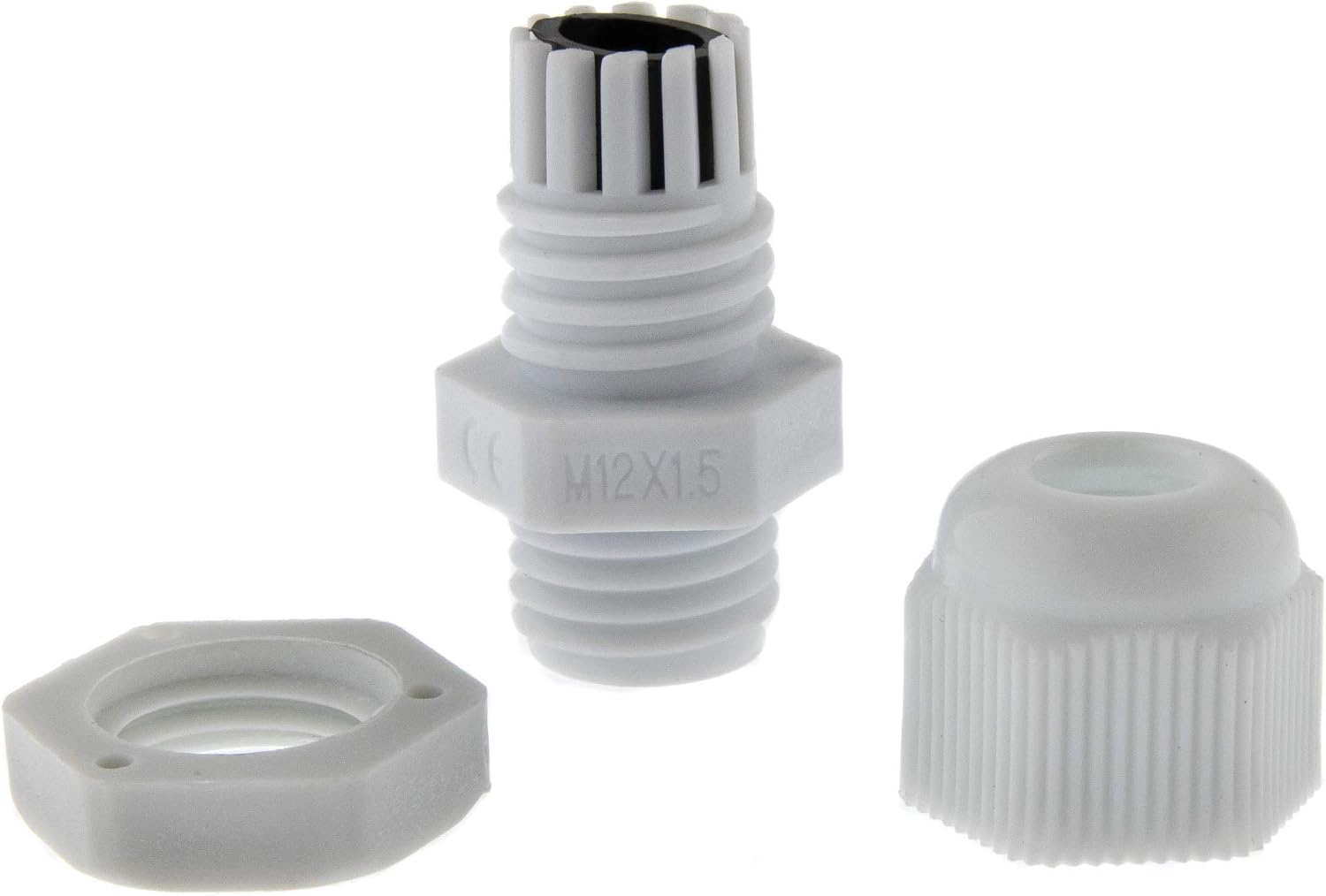 SeKi 10 x Cable Glands M12 3-6.5 mm, Grey Metric Cable Gland, Black (RAL9005) - Image 4