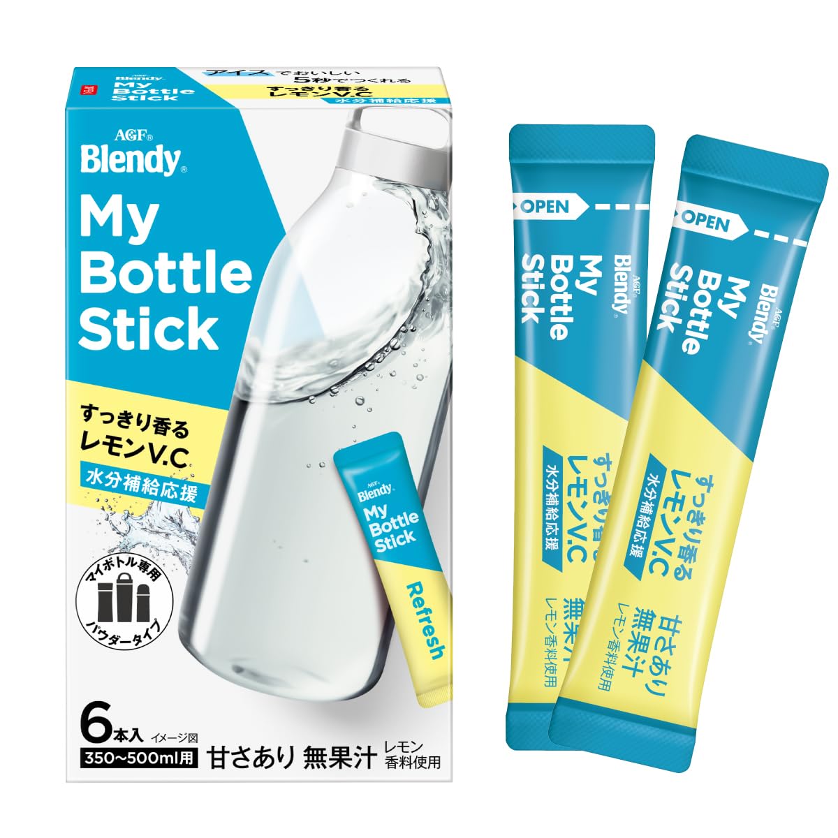 AGF ブレンディ マイボトルスティック すっきり香る レモン ビタミンC 6本×3箱 【 レモン水 】【 水分補給応援 】【 水筒用 】商品画像
