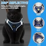 Grantop Cat Harness and Lead Set Adjustable Reflective Mesh Vest for Cats view 5