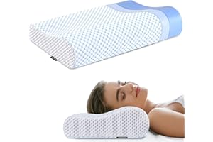 POLOVO Memory Foam Pillows Neck Pillow for Pain Relief, Ergonomic Cervical Pillow Neck Shoulder Support Bed Pillow for Side Back Stomach Sleeper, Orthopedic Contour Pillow for Sleeping