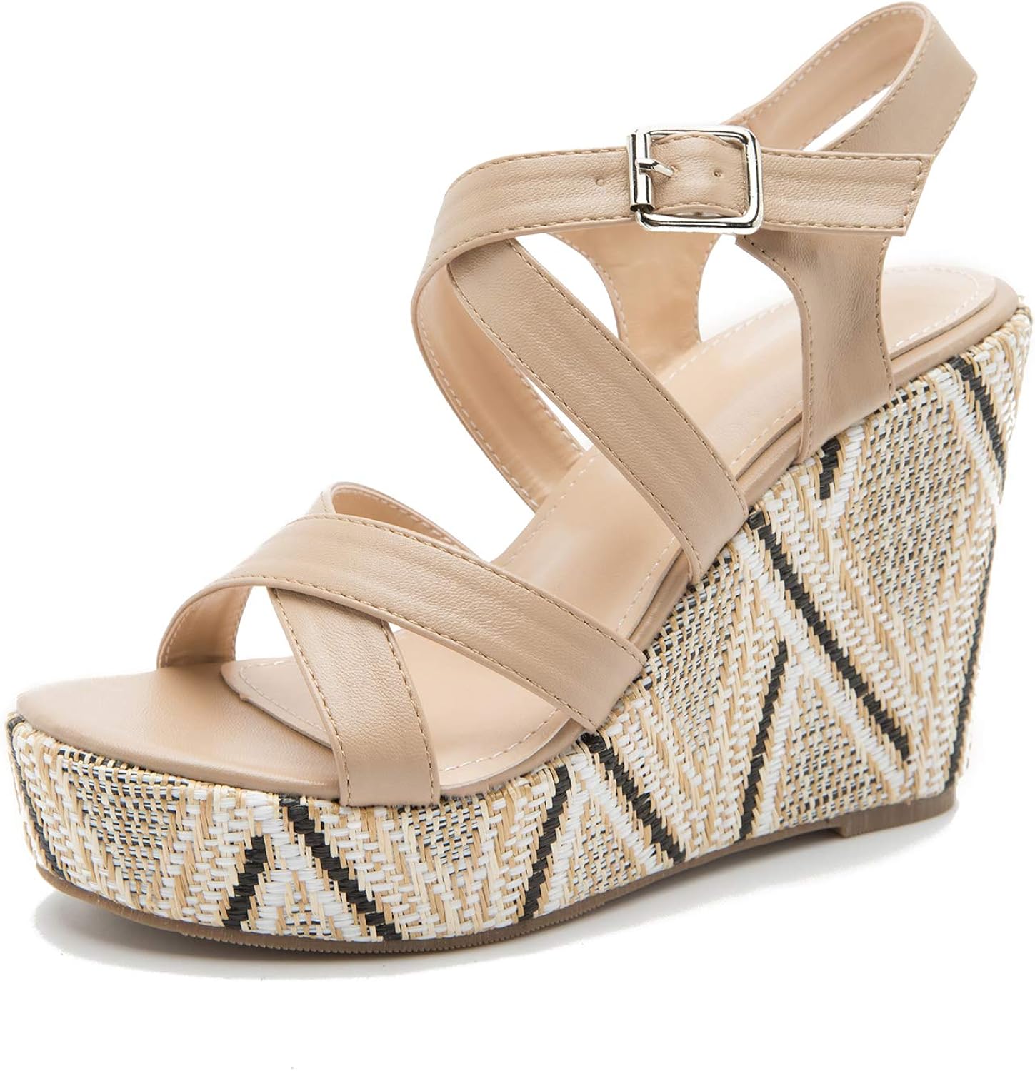 Amazon.com | Women's Boho Strappy Espadrille Platform Wedge SandalsAdjustable Platform Sandals 