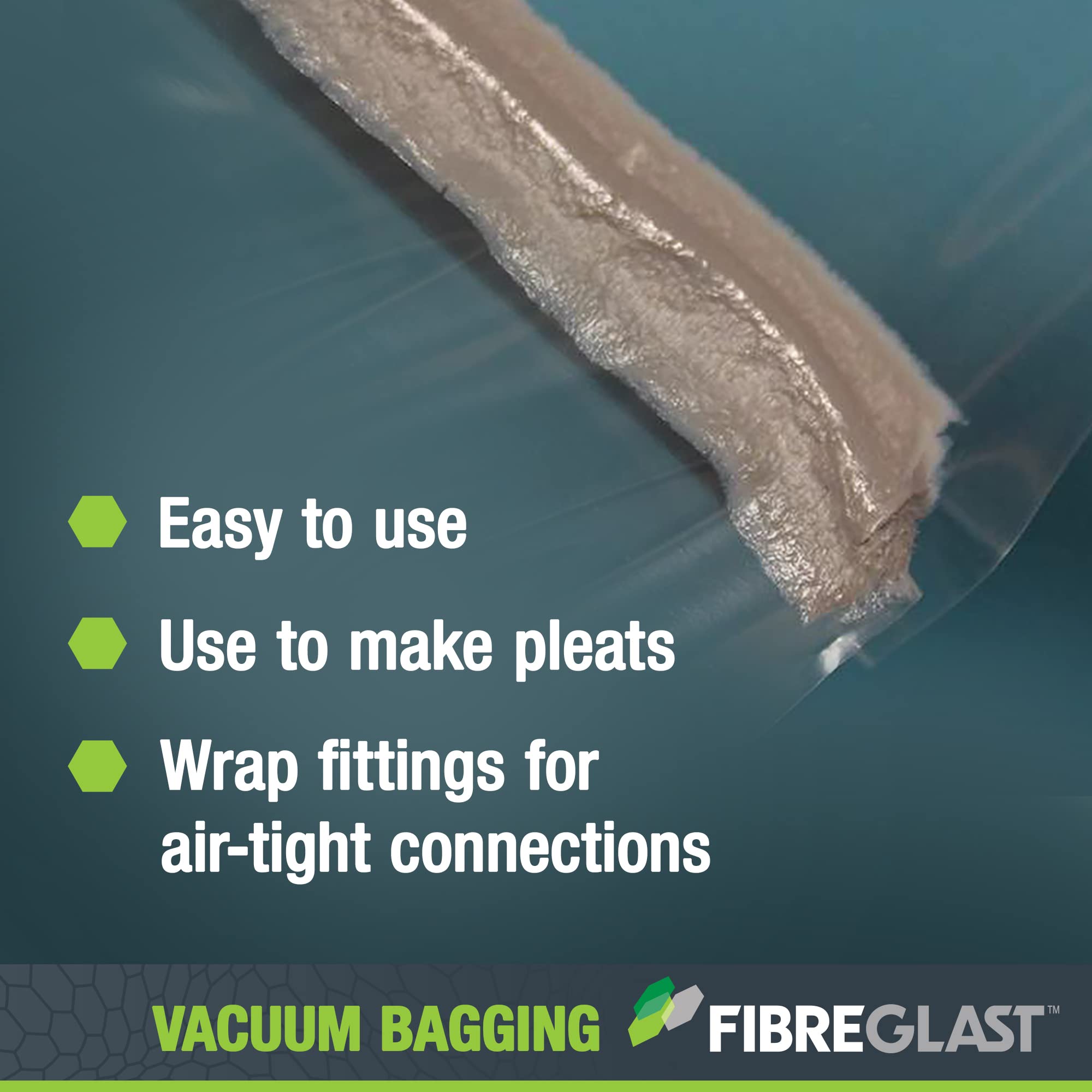 Fibre Glast High-Temp No-Leak Vacuum Seal Tape, Gray, 25ft – Vacuum Bagging Supplies, Vac Purge Kits – Use for Carbon, Fiberglass, Epoxy & Resin Composites – Made in USA