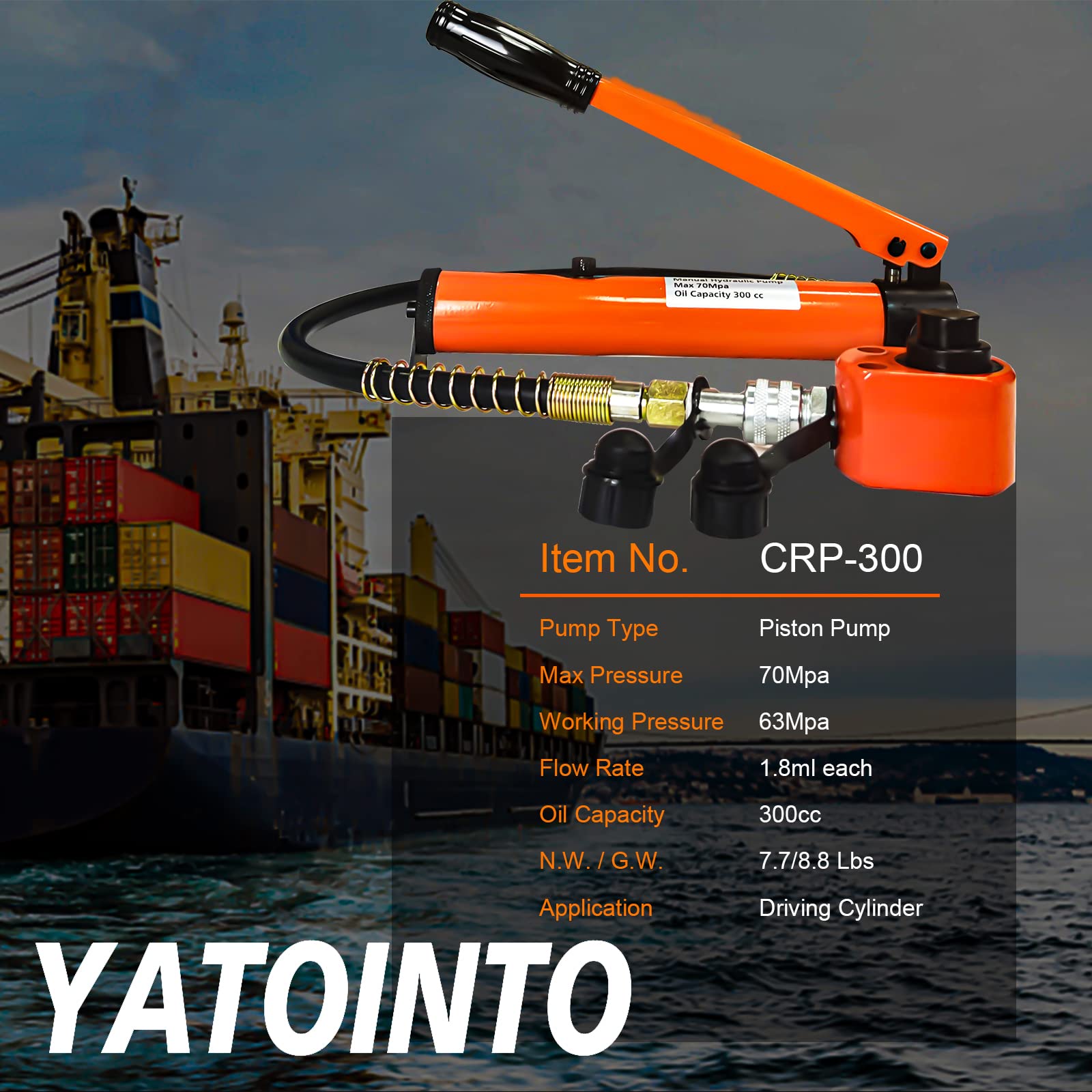 5 Ton Low Profile Hydraulic Jack - 0.24 Inch Stroke Porta Power Ram For Short Distance Lifting