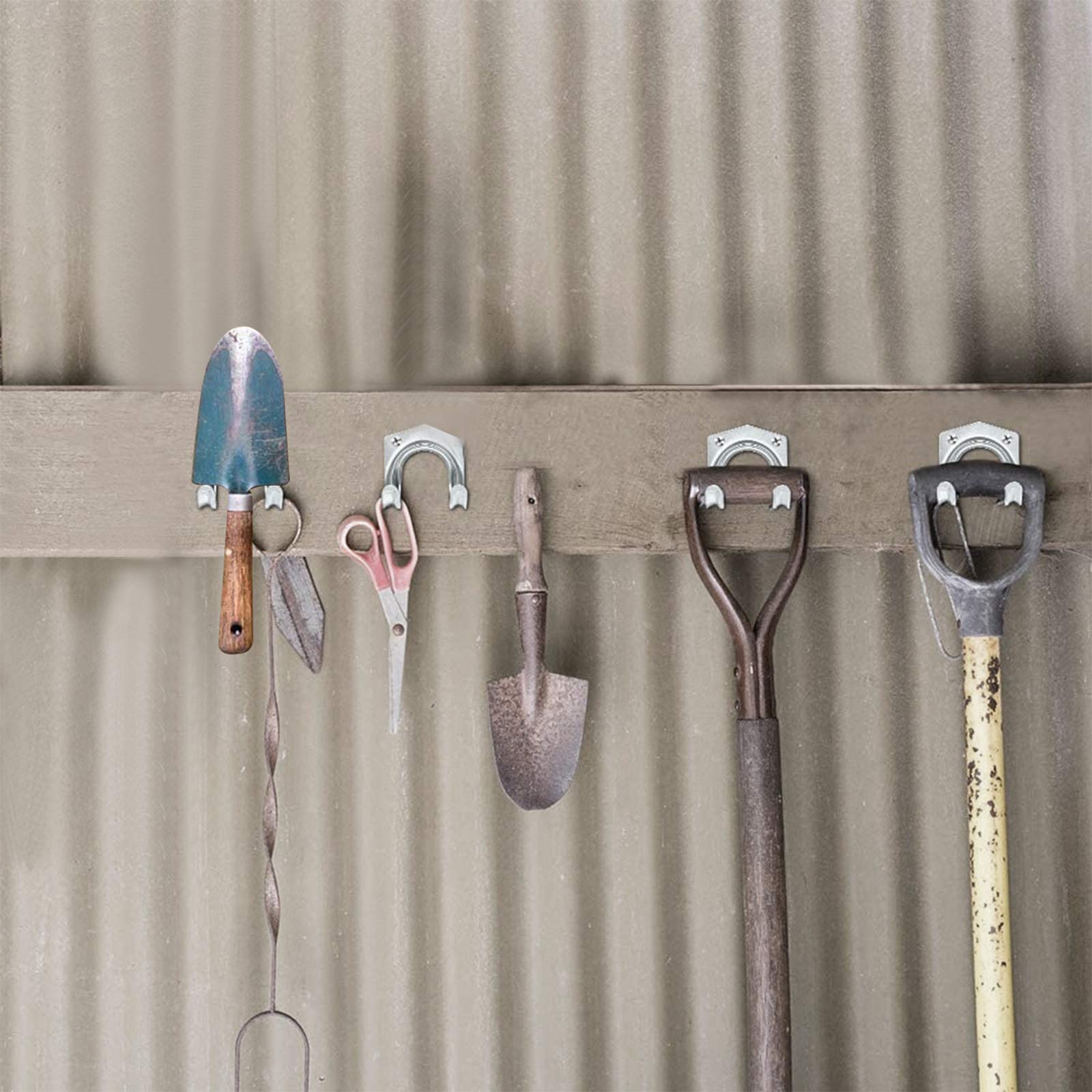 Yuechenggui 15 Stück gartengerätehalter Haken, Gerätehalter Garten, robuste Mehrzweck-Werkzeug-Haken, für Lager, Garage, Schuppen, Gartenwerkzeuge 7