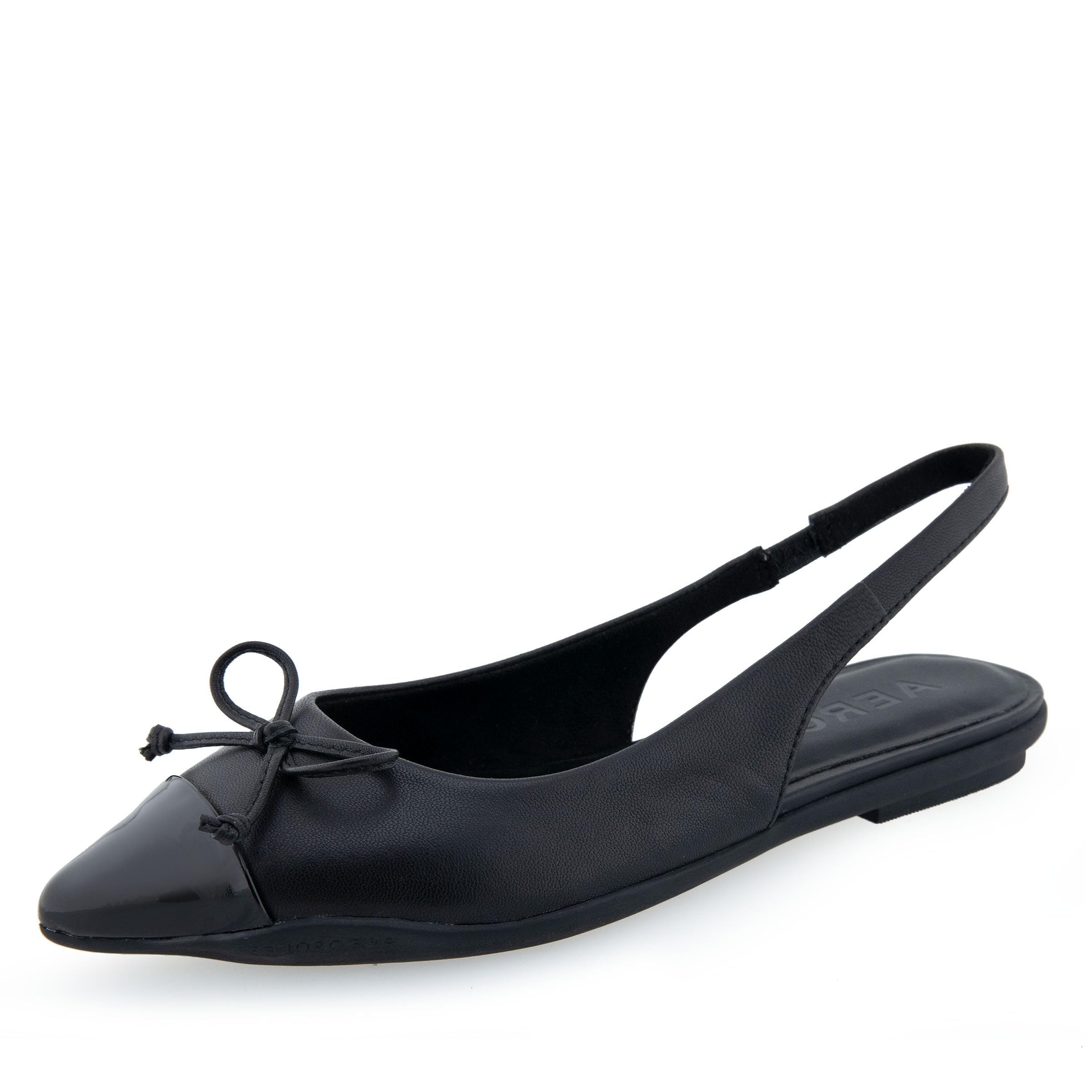 Aerosoles Women’s Donna Ballet Flat, Black Leather, 8.5