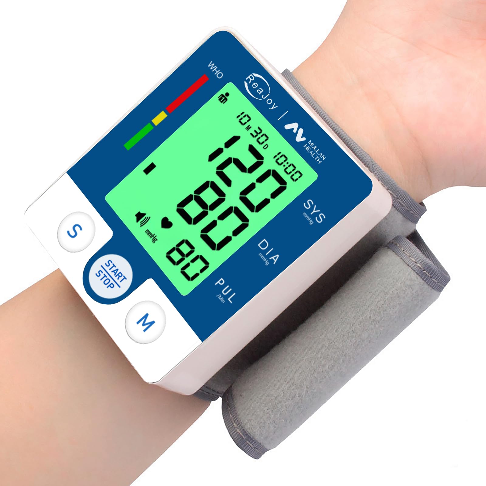 Photo 1 of ReaJoy Wrist Blood Pressure Monitor, Automatic Wrist Blood Pressure Machine with Easy One-Touch Operation, Attached Blood Pressure Cuff and Storage