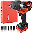 Cordless Impact Wrench 1/2 inch for Milwaukee 18V Battery,740Ft-lbs(1000N.m) High Torque Impact Wrench Heavy Duty Tool - Brus