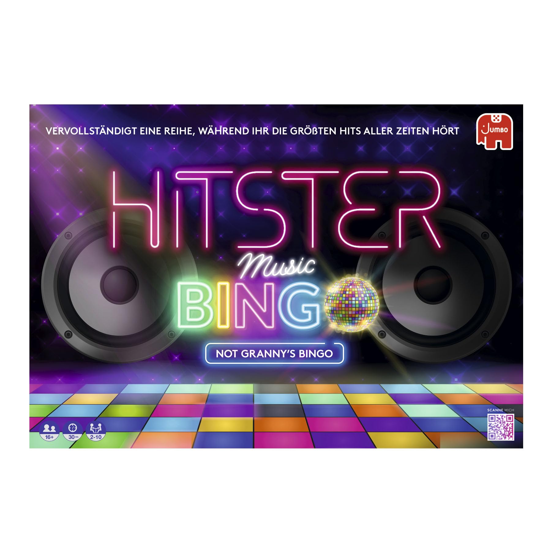 Hitster Bingo, Musik-Brettspiel, ab 12 Jahren, 2-6 Spieler, Perfekt für Spielabende, Partys und Familienspaß, Deutsch (DE), Från 16 år 3