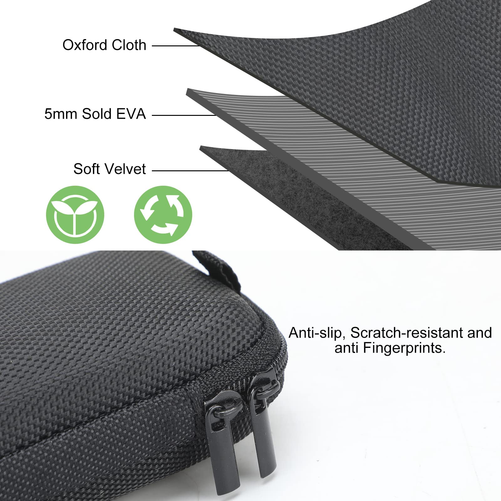 Woanger 4 Pcs Hearing Aid Case Hard Asthma Inhaler Holder Travel Hearing Aid Case Earbud Portable Zipper Carry Holder with Mesh Pocket for Inhaler Carrying Aid Other Accessories from Dust and Dirt