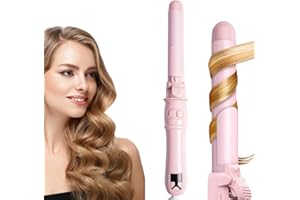DEPOVOR 2024 Newest Automatic Curling Wand 28mm/1.1 inch Rotating Curling Iron for Short Long Hair, Automatic Hair Curler with LED Display, Professional Hair Waver Hair Styling Irons Fast Heating Wand