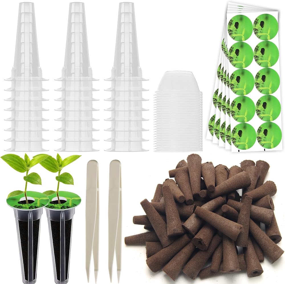 Windspeed 150P Grow Sponges Hydroponics Seed Pod Kit 50 Sponges 24 Baskets 24