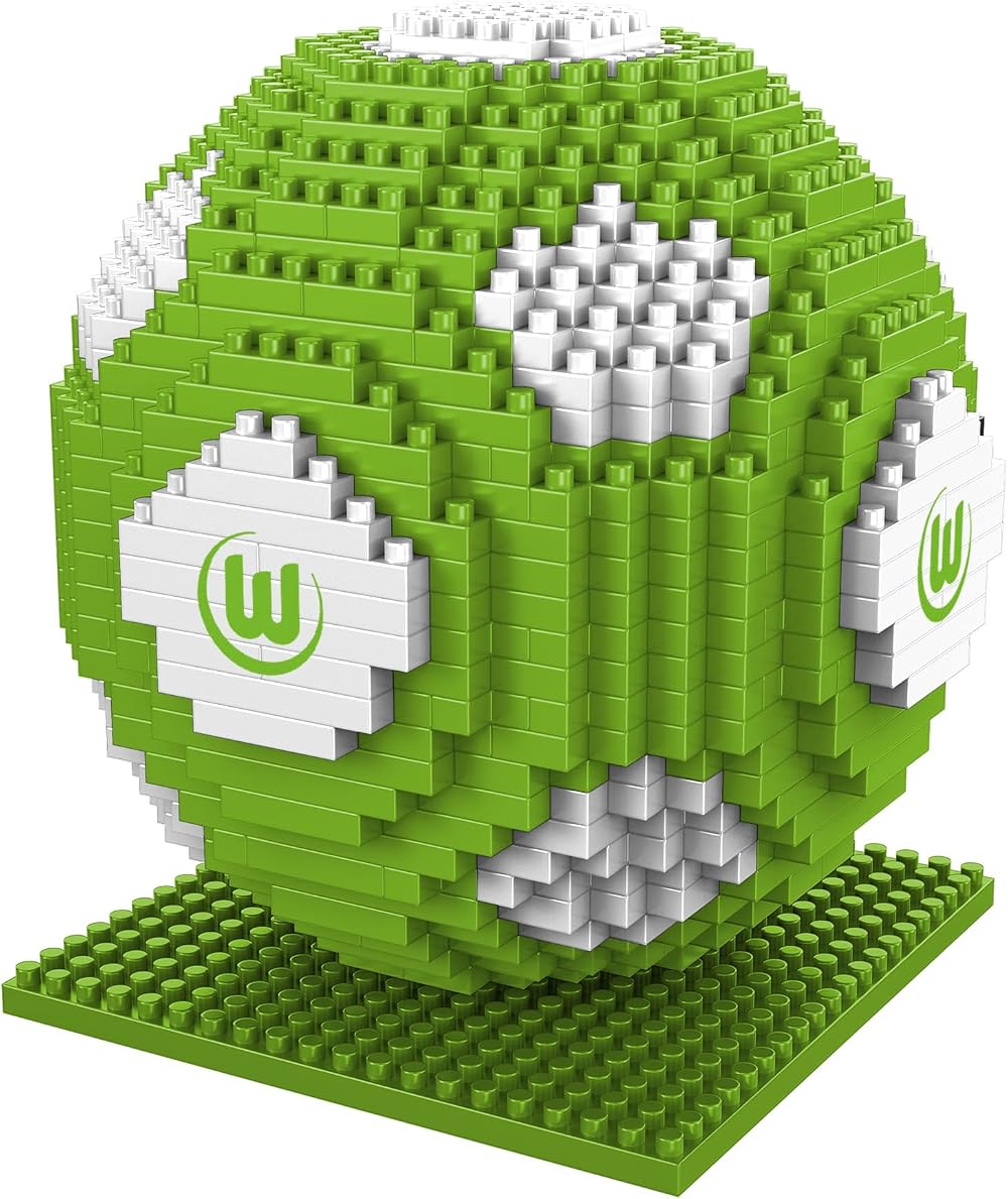 FOCO VFL Wolfsburg BRXLZ 3D Football Building Set with 12 YO Bricks