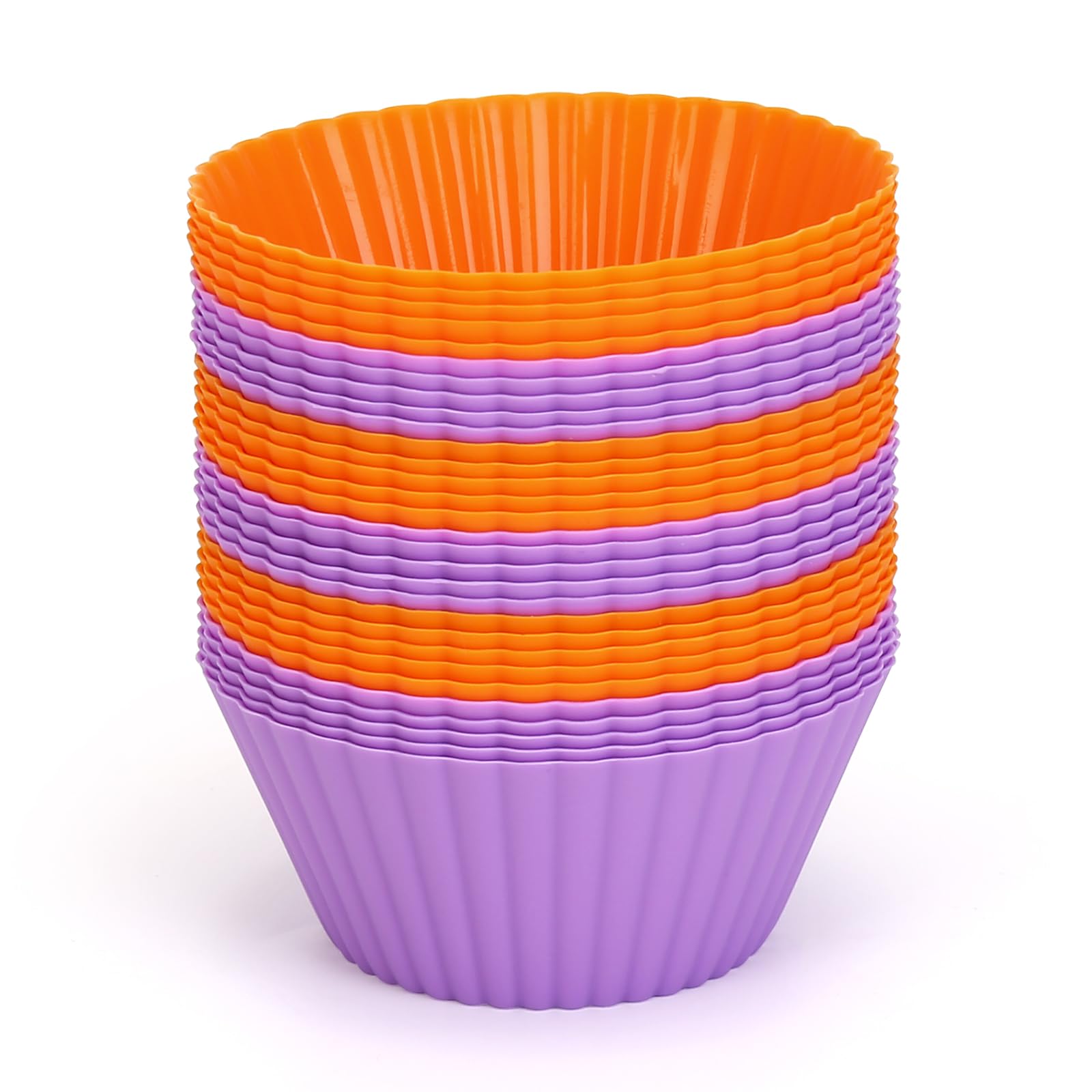 Silicone Cupcake Liners 30 Pack, Reusable Bento Box Inserts Small