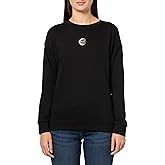 Armani Exchange womens Circle Moon Graphic French Terry Crewneck Sweatshirt