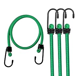 WORKPRO 24 Inch Bungee Cord with Hooks, 4 Pack