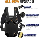 Pawaboo Adjustable Pet Carrier Backpack Front Legs Out for Small Dogs Black view 5