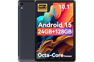 URAO Tablet,10.1" Android Tablet with Octa-core Processor 24GB RAM 128GB ROM HD IPS Touchscreen 8H Battery, Wi-Fi 6, BT 5.0, Dual Camera, Android 15 Tablets 2025